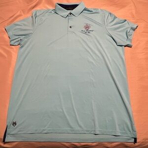 Greyson Trump National Golf Tennis Polo Solid Green Monogrammed Logo Mens XL